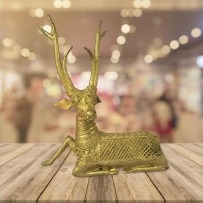 ZineArt Timeless Treasures: Handcrafted Dokra Deer for Home Decor | Antique Metal Craft.